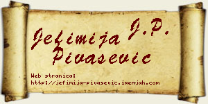 Jefimija Pivašević vizit kartica